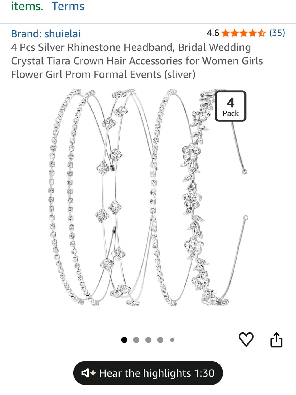Rhinestone headbands - Picture 3 of 3